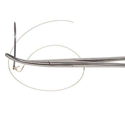 SURGICAL ONLINE 5Curved Hemostat Forceps - Stainless Steel Locking Tweezer Clamps - Ideal Hemostats for Nurses, Fishing Forceps, Crafts and Hobby
