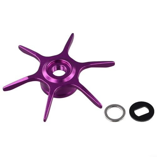 Modified Star Brake For Abu Garcia Max Series B3/B4/P3/P4/P5 Fishing Reel, 6-Star Drag Adjustment Knob, Aluminum Alloy DIY Replacement Part (left hand Purple) - color: Purple, size: left hand