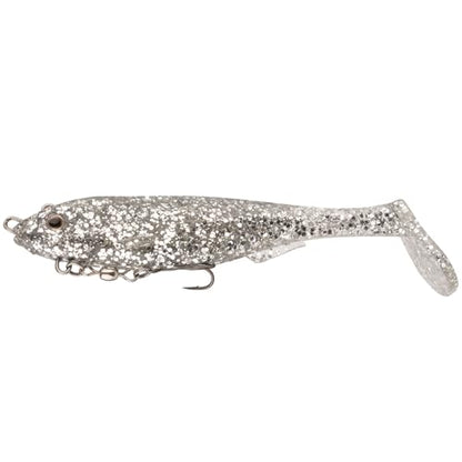 Strike King Final Copy Fishing Lure, Pre-Rigged Soft Plastic Swimbait, Free-Swinging Size 4 Treble Hook, Belly Magnetic Hook Keeper, 7/8-Ounce - color: Carolina Chrome