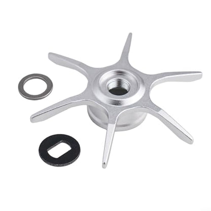 Modified Star Brake For Abu Garcia Max Series B3/B4/P3/P4/P5 Fishing Reel, 6-Star Drag Adjustment Knob, Aluminum Alloy DIY Replacement Part (right hand silver) - color: silver, size: right hand