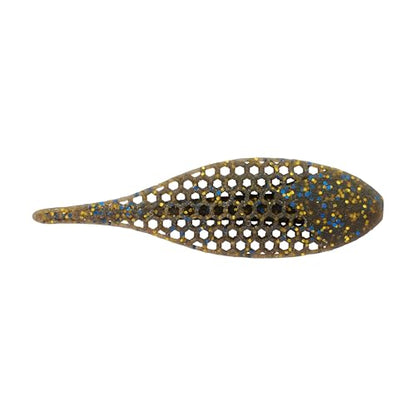 Berkley PowerBait MaxScent Flux-Gill - color: Smoke Black Blue Gold, size: 3 1/2"