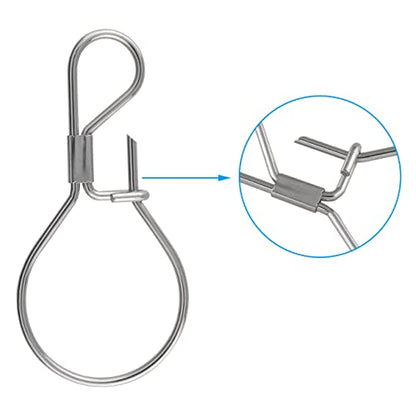 5PCS Fishing Lock Snap Freshwater Saltwater Fishing Stringer Clip Stainless Steel Live Fish Lock Buckle Big Game Snaps
