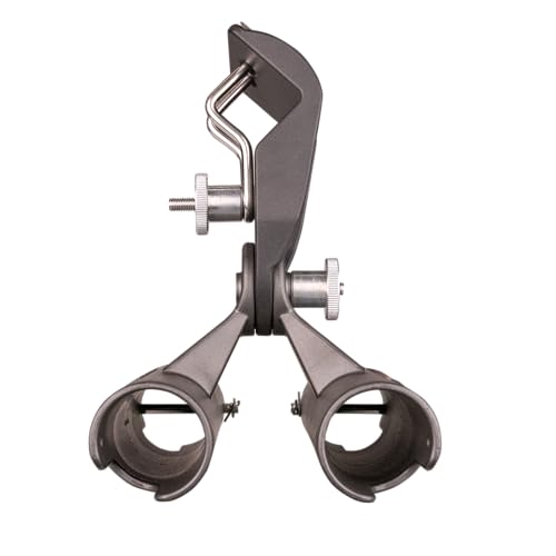 MAXXTUFF Heavy-Duty Bicycle Rod Holder, Universal Fit, Holds 2 Fishing Rods, Mounts to Seat Post - MTM103
