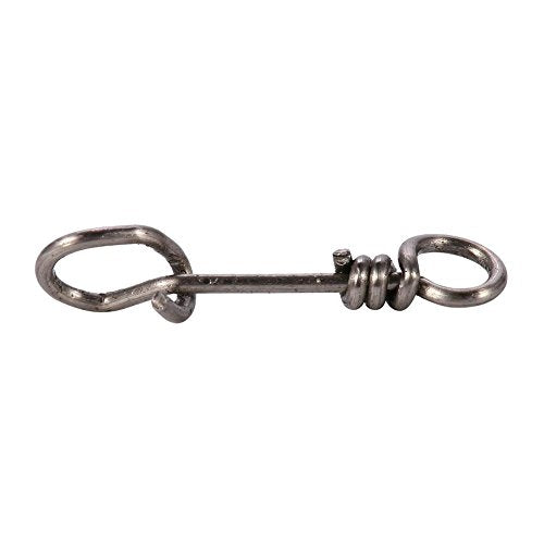 Zetiling Fastach Clips,Fishing Clip Fast Snaps Stainless Steel Fishing Swivel Snap Fishing Rolling Barrel Swivel Snap Swirl Connector Fishing Lures Leaders Accessories 50Pcs - color: 4#