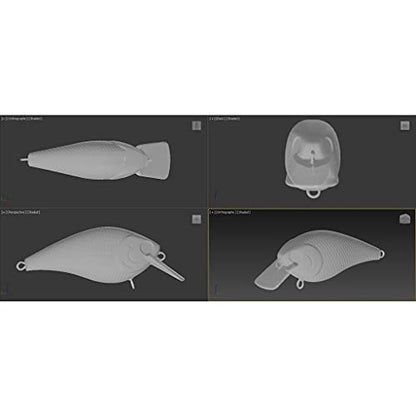 Blank Unpainted Minnow Crankbait Topwater Lipless Jerkbait Fishing Lures - color: UPHC15P10