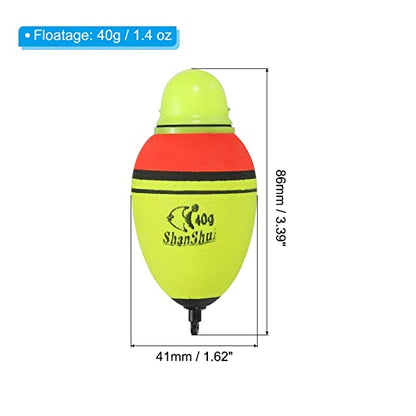 PATIKIL Lighted Fishing Slip Bobber, EVA Green Red LED Light Up Fishing Float for Night Fishing - style: 1.4oz