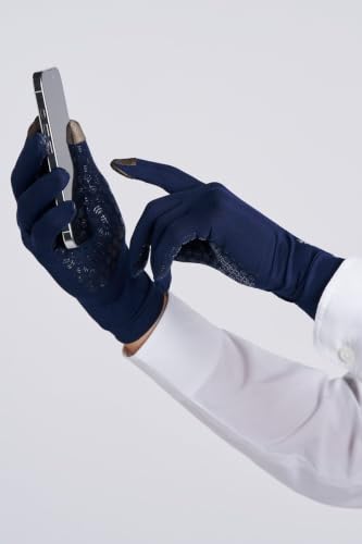 Coolibar Full Finger UV Sun Gloves - UPF 50+ Sun Protection - Gannett - color: Navy, size: Small