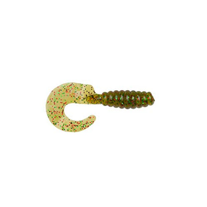 YUM Grub Multi-Species Curly-Tail Swim-Bait Fishing Lure - color: Christmas Tree, size: 2"