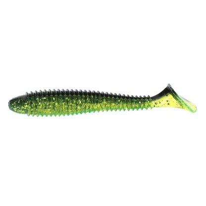 Strike King Rage Swimmer Saltwater Soft Bait Fishing Lure, 3.75", Wide-Bodied Paddle Tail - color: Gray