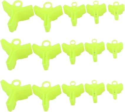 100 Pcs Yellow Fishing Treble Hook Covers Fishing Hook Bonnets Fishing Safety Cap Protector Fishing Hook Safety Cover Terminal Tackle and Accessories