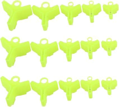 100 Pcs Yellow Fishing Treble Hook Covers Fishing Hook Bonnets Fishing Safety Cap Protector Fishing Hook Safety Cover Terminal Tackle and Accessories