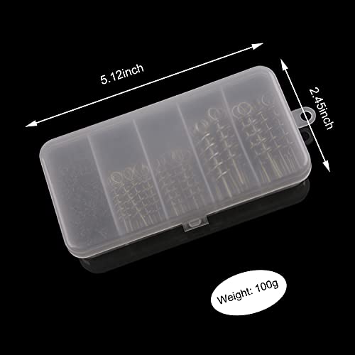 Soft Lure Bait Spring Twist Lock,100pcs Fishing Crank Hook Centering Pin Soft Lure Bait Worm Crank Swimbait Keeper Needle Springs Screw Lock Fixed Latch - size: Mixed(S,M,L) Kit-100pcs