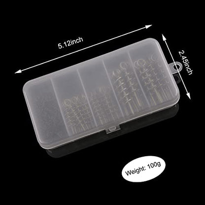Soft Lure Bait Spring Twist Lock,100pcs Fishing Crank Hook Centering Pin Soft Lure Bait Worm Crank Swimbait Keeper Needle Springs Screw Lock Fixed Latch - size: Mixed(S,M,L) Kit-100pcs