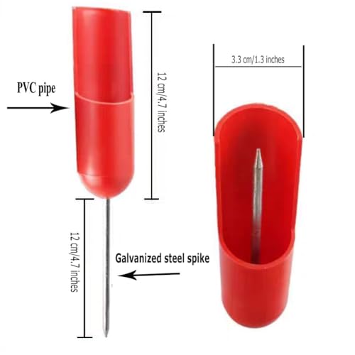 4-Pack Fishing Pole Holders Ground, Fishing Rod Holder, Rod Holders for Bank Fishing, Beach Support Stand Reinforced PVC, 4 Free Alarm Bells