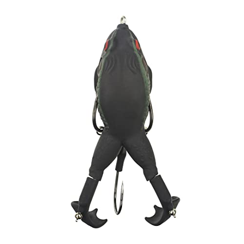 LUNKERHUNT - Frog Bait for Bass Fishing | Soft Hollow Body Weedless Frog for Bass Fishing and Trout | Weedless Realistic Bait Frog Lure, Freshwater with Sharp Hooks Lures and Double Propellers Feet - style: Texas Toad