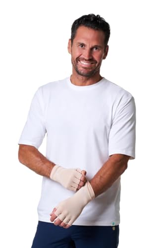 Coolibar Fingerless UV Sun Gloves - UPF 50+ Sun Protection - Ouray - color: Beige, size: Medium