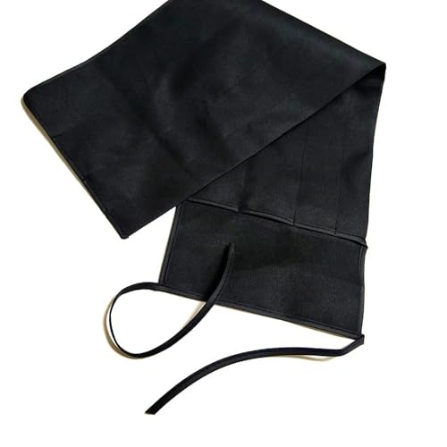 KALAVARMA Fly Rod Bag 100% Cotton Bag for fly 4 section rod Black color cloth 2pcs (11ft) - size: 11ft