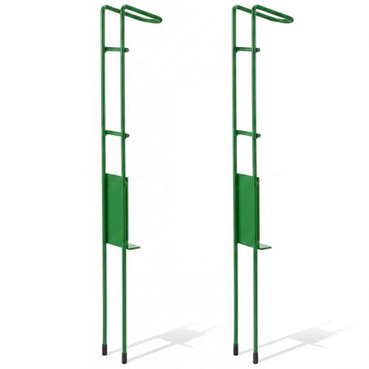 2 Set Blaze Bank Fishing Rod Holders Heavy Duty Steel Rod Stands for Shore Fishing - color: Green