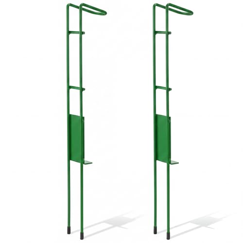 2 Set Blaze Bank Fishing Rod Holders Heavy Duty Steel Rod Stands for Shore Fishing - color: Green