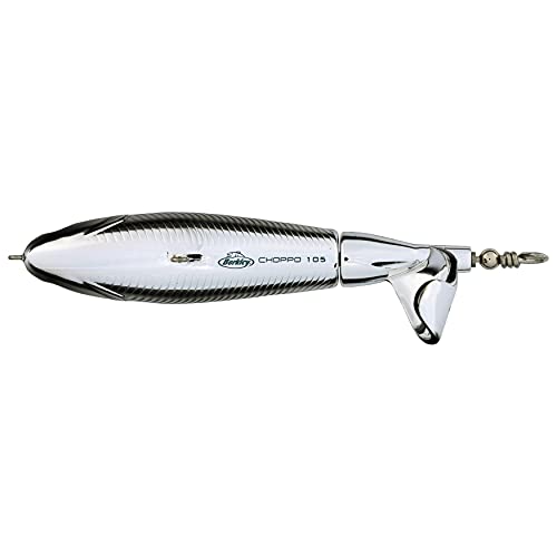 Berkley Choppo Saltwater Fishing Hard Bait - color: Black Chrome, size: 105mm - 3/4 oz
