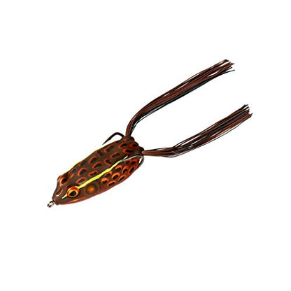 Booyah Pad Crasher Topwater Bass Fishing Hollow Body Frog Lure with Weedless Hooks - color: Sunburn