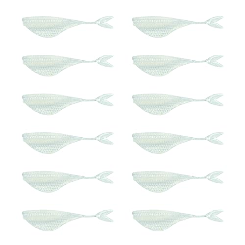6th Sense – Clobber Minnow 2" – Soft Plastic Minnow – Crappie/Panfish Fishing – FFS Sonar Bait – (12 per Pack) Made in the USA - color: Ghost Ice Minnow