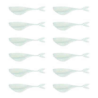 6th Sense – Clobber Minnow 2" – Soft Plastic Minnow – Crappie/Panfish Fishing – FFS Sonar Bait – (12 per Pack) Made in the USA - color: Ghost Ice Minnow