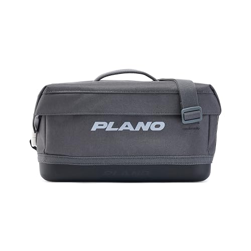 Plano Weekend Softside 3500 Tackle Bag, Cutting-Edge Fishing Tackle Bag, Molded Waterproof Base, Spacious Storage, Die Cut Tool Sleeves, Daisy Chain Attachment Points - color: Slate, style: 3500 Softsider Tackle Bag