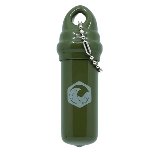 Seahive Floating Keychain (1 pack) with Waterproof Safety Container Boat Key Float - Pontoon, Fishing Accessories key holder - color: Army Green