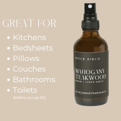 River Birch Fraser Fir Scented Linen and Room Spray | Home Fragrance | 4 oz Glass Amber Bottle | Luxury Signature Scent | Handmade in Texas - color: Fraser Fir