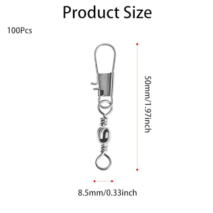 Fishing Snap Swivels - size: 50mm/1.97inch