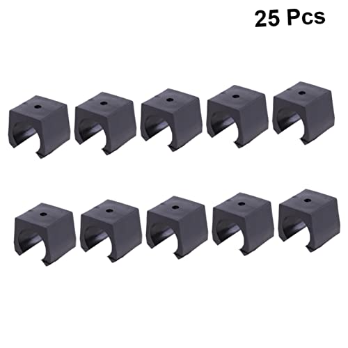 UPKOCH 25pcs Wall Mounted Fishing Rod Storage Rack Compact Black Fishing Rod Organizer for Home Office Snooker and Design - size: 1.90X1.80X1.80CM