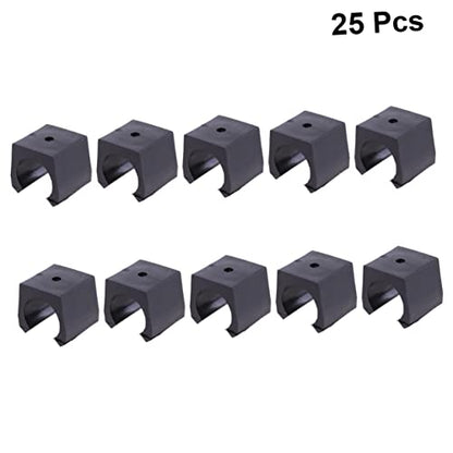 UPKOCH 25pcs Wall Mounted Fishing Rod Storage Rack Compact Black Fishing Rod Organizer for Home Office Snooker and Design - size: 1.90X1.80X1.80CM