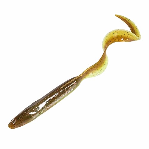 Dr.Fish 5 Pack Sand EEL Lures Saltwater Soft Fishing Lures Swimbait 6 Inch 3/8oz Surf Fishing Creature Baits Soft Plastic Artificial Ribbontail Worm - color: Watermelon/Chartreuse