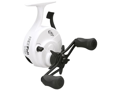 13 Fishing - Freefall Ghost - Inline Ice Fishing Reels - style: Right Hand Retrieve