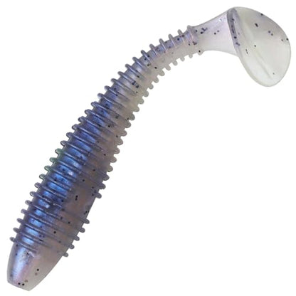 Paddle Tail Swimbaits, 2.5 inch/3inch Soft Lures Fishing Trout Crappie Bass for Freshwater and Saltwater 75PCS/60PCS - color: Junebug Purple, size: 3 inch, 60 PCs