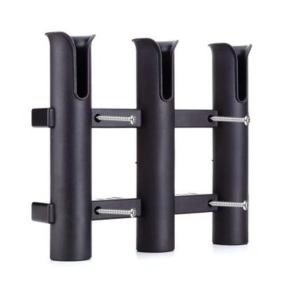 BigTron Fishing Rod Holder Bracket, Tube 3 Rod Rack, Fishing Rod for Boat Kayak Garage Storage or Truck with Screws Side-Mount