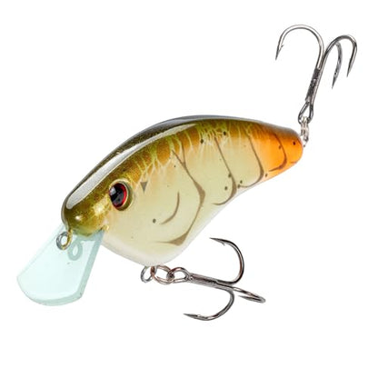 Strike King Hardliner Fishing Lure, Flat Sided Crankbait, Circuit Board Lip, Extra Tight Wobble, Size 4 Treble Hooks - color: Bone Craw