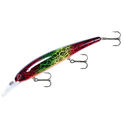 Bandit Lures Generator Lure, Fishing Luminous Lure, 4 5/8 Inches, 3/4 Ounce, 1 Piece - color: Red Green Yellow Blacklace, size: 4.75 Inch, 5/8 Ounce