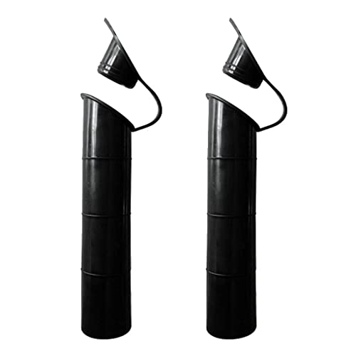 2-Pack 48mm 30 Degree Flush Mount Boat Rod Holder Liner Sleeve, UV Resistant Oval Flange Tube with Cap Cover for Yacht Kayak Fishing Pole Rack