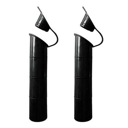 2-Pack 48mm 30 Degree Flush Mount Boat Rod Holder Liner Sleeve, UV Resistant Oval Flange Tube with Cap Cover for Yacht Kayak Fishing Pole Rack