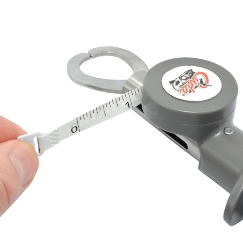 CUDA Digital Grip & Weigh 50Lb | Durable For Saltwater and Freshwater Use Fish Scales with Non-Slip Grip, Integrated Tape Measure & Stainless Steel Jaws | Lanyard Included