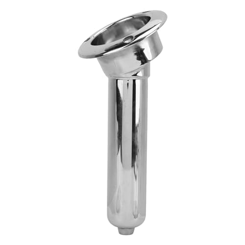 Heavy Duty Stainless Steel Deluxe Rod Holders, 2 in 1 Flush Mount Fishing Rod Pole Holders, 0 15 30 Degree Boat Fishing Rod Cup Holder 280mm Round Top Cup Holder for Yacht Ship - style: 30 Degrees