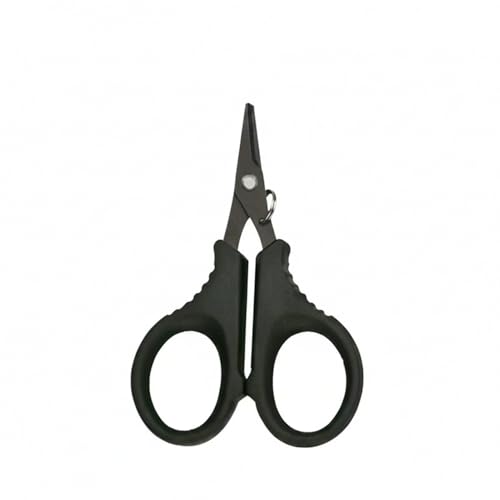 Serrated Stainless Steel Fishing Scissors for Braided PE Line - Compact Line Cutters
