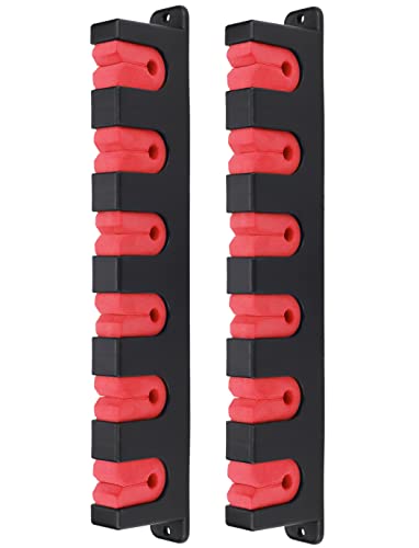 Horizontal Fishing Rod Rack Holders Wall-mounted Fish Pole Holder for Garage & Boat 6-Rod Storage Racks -1 Pair Rod Holder Rod Holder (1 Pair Horizontal Red) - color: 1 Pair Horizontal Red