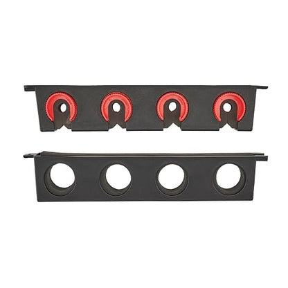 Berkley Twist Lock Fishing Rod Rack, Stores 4 Rods, Black, Soft Foam Grip Pads Protect Rod Finishes, Durable Construction, Easy to Mount with Common Tools - style: Twist Lock Utility 4 Rod Rack