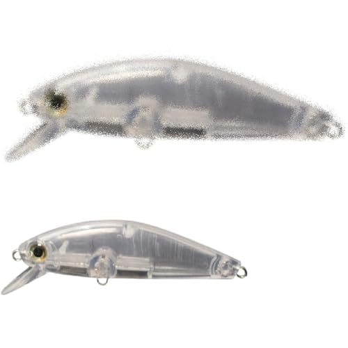 10 Blank Unpainted Minnow Crankbait Topwater Lipless Jerkbait Fishing Lures V5 - color: UPM277P10