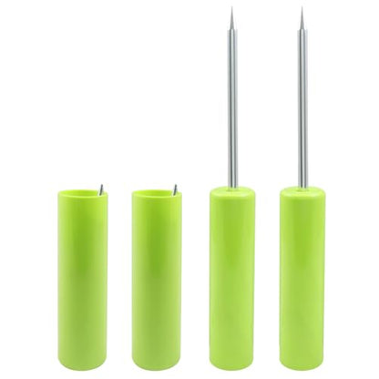 Murtenze Fishing Rod Holder, Reinforced PVC Fishing Pole Holders Ground Free Alarm Bells, Support Stand for Bank Fishing/Beach Anglers - color: Green
