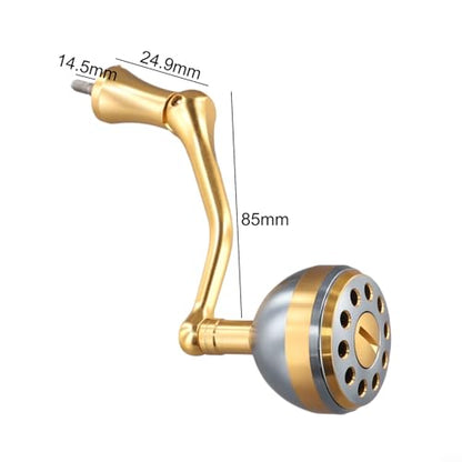 Aluminum Alloy Reel Handle Replacement With Round Knob For Most Fishing Reels, Long Lever Design For Better Control(L) - size: L