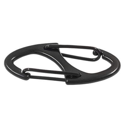 20 Pieces S Spring Snap Hook, Keychain Hook Metal Carabiner Clip, Double Snap Hook for Camping Fishing Hiking Outdoor Sports - style: 1.6"-Black